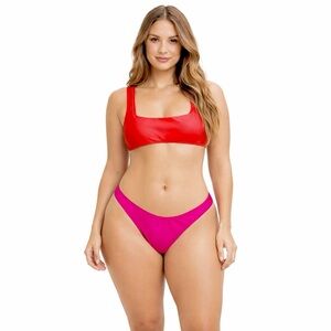 NWT J.CREW Bikini Colorblock Heritage 1989 Top High Leg Bottom Swimsuit 22/24 3X